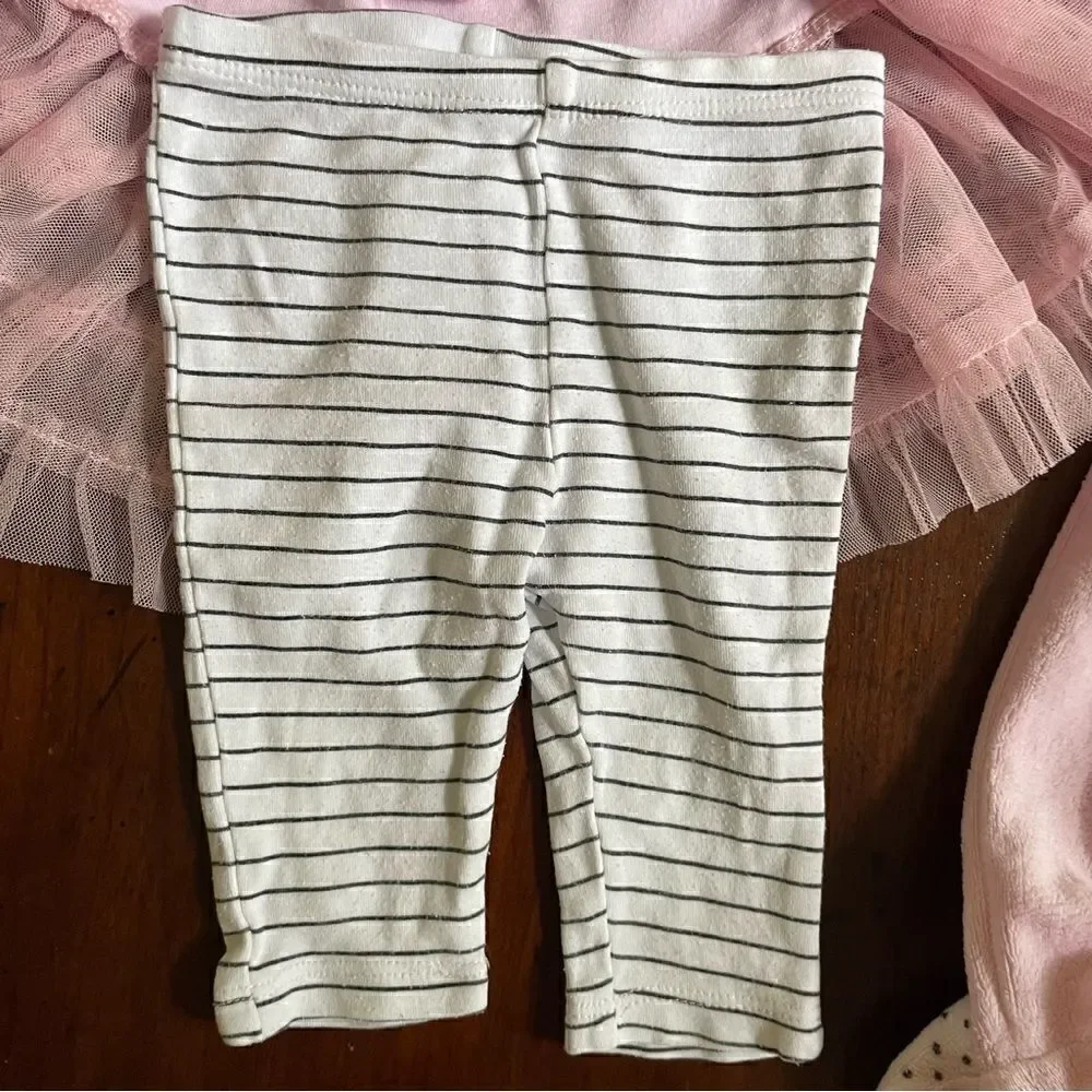 Absorba Baby Girl 3 Piece Outfit Pink Kitty Cat Dress Size 3 Months